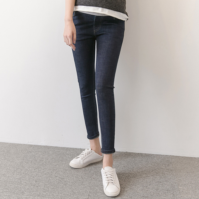 [Clearance does not support return] Pregnant women's pants autumn and winter pregnant women's pants jeans slim stretch belly support pants skinny