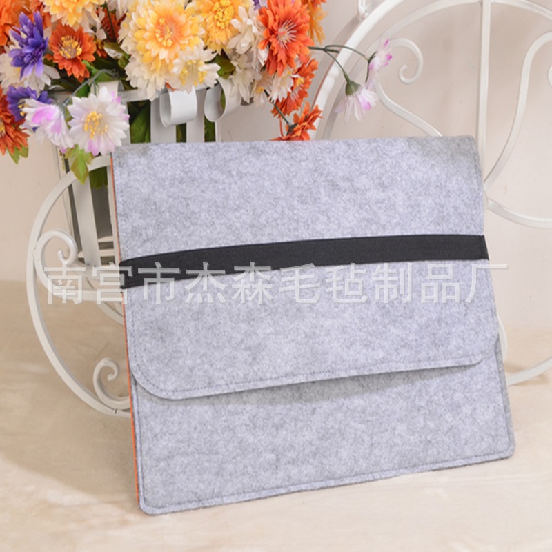 厂家直销 毛毡电脑收纳包 毛毡电脑包 手拿电脑保护套支持定做