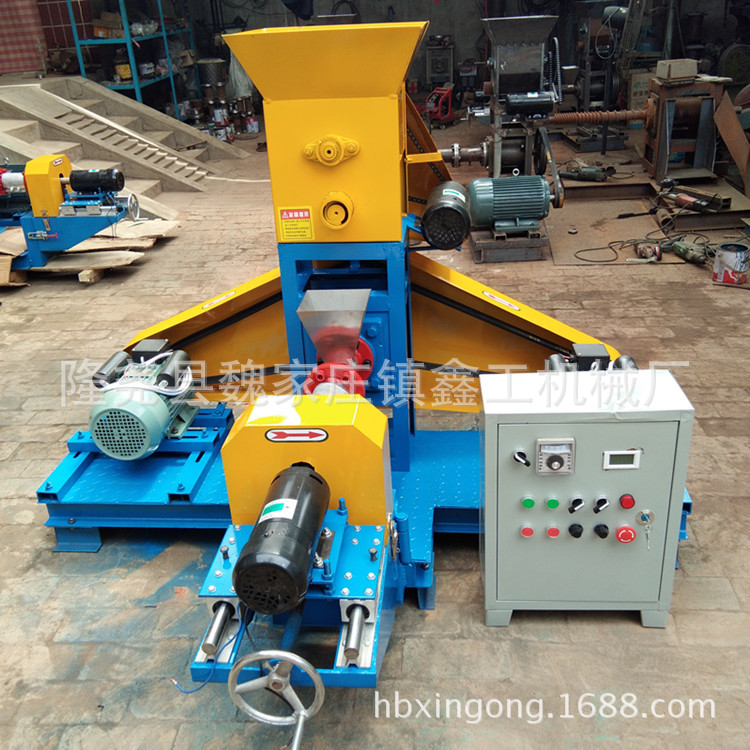 水产宠物饲料颗粒膨化机 狗粮机 狗粮饲料膨化机 邢台鑫工