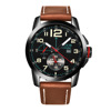 Mens Watches Leather Band Date Business Quartz Wrist Watch