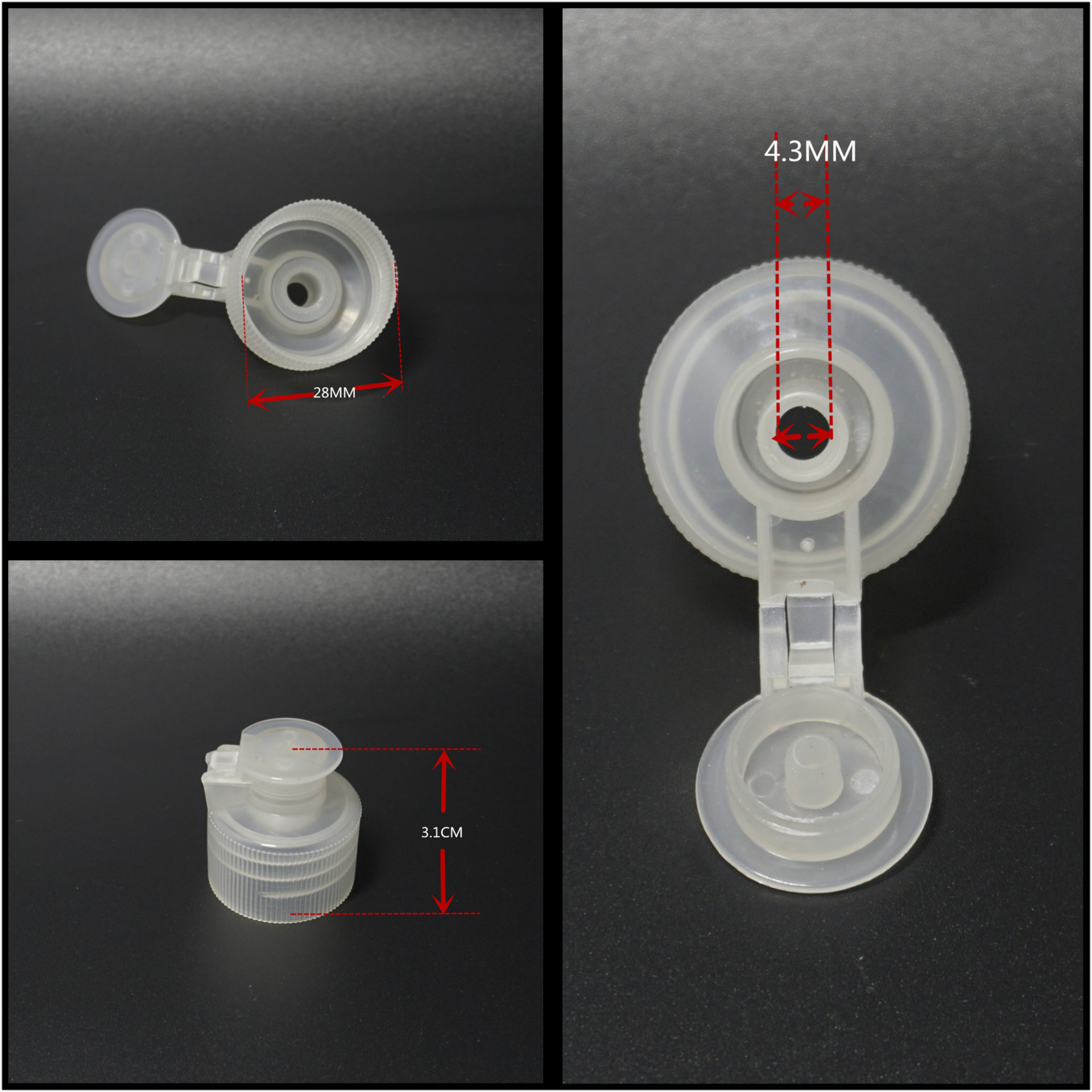 increase in height Plastic Detergent Flip bottle cap Super large outlet Flip 28 high-grade Nozzle doctor