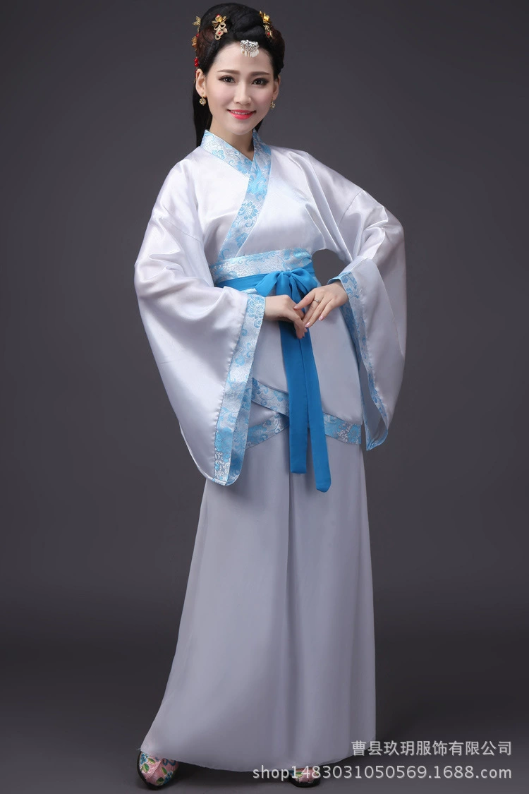 Ежегодная конференционная костюм Female Tang костюм Hanfu обыкновенная одинарная и двойная повивка, юбка для выступления взрослого подарка выпускной