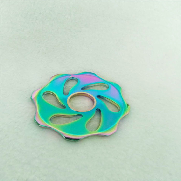 铝材电镀 铝合金陀螺真空电镀七彩色  真空电镀加工厂