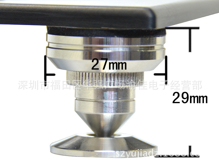 Acrolink yagao puro acero a prueba de golpes uñas Pie de acero inoxidable audio a prueba de golpes pie de metal pad