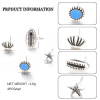 Set, sapphire earrings, European style, wish, suitable for import