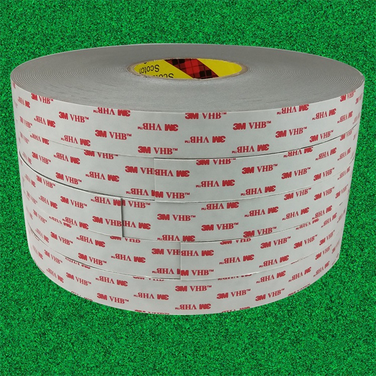 3M4941VHB灰色丙烯酸防水泡棉双面胶贴耐高温粘涂漆金属塑料表面