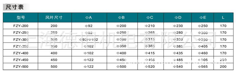 FZY尺寸