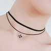 Choker, necklace, accessory, jewelry, silver 925 sample, Korean style, wholesale