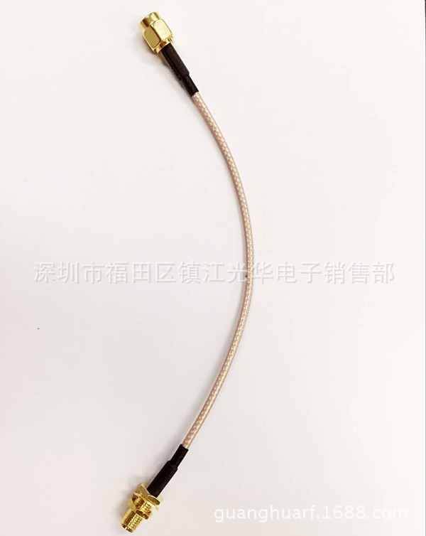 射频同轴转接线反极SMA公头转反极SMA公头焊接RG316线长10cm