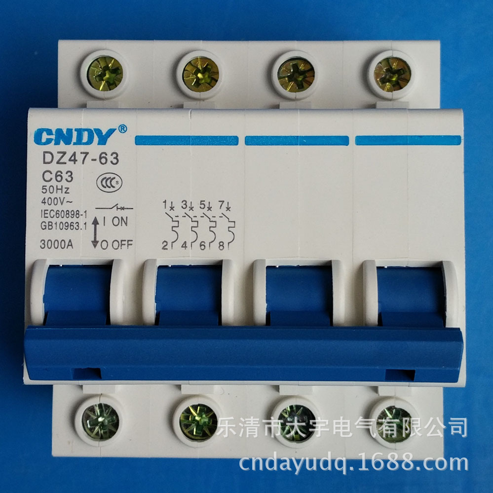 DZ47-63 High score Miniature Circuit Breaker Air switch Air opening Circuit breaker household Industry 4P