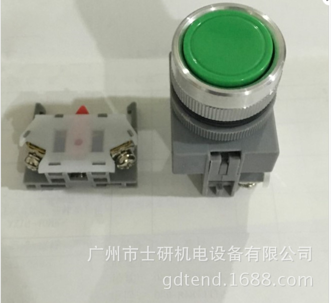 原装正品MANTUNG按钮开关 1010 万通/一辉平头按钮 22/25/R/G/Y