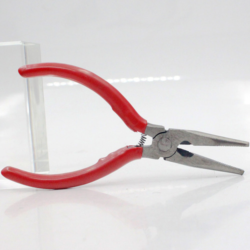 Hardware Tools Needle Nose Pliers Red 5 Inch Clamping Tools Household Hardware Watch Repair Tools