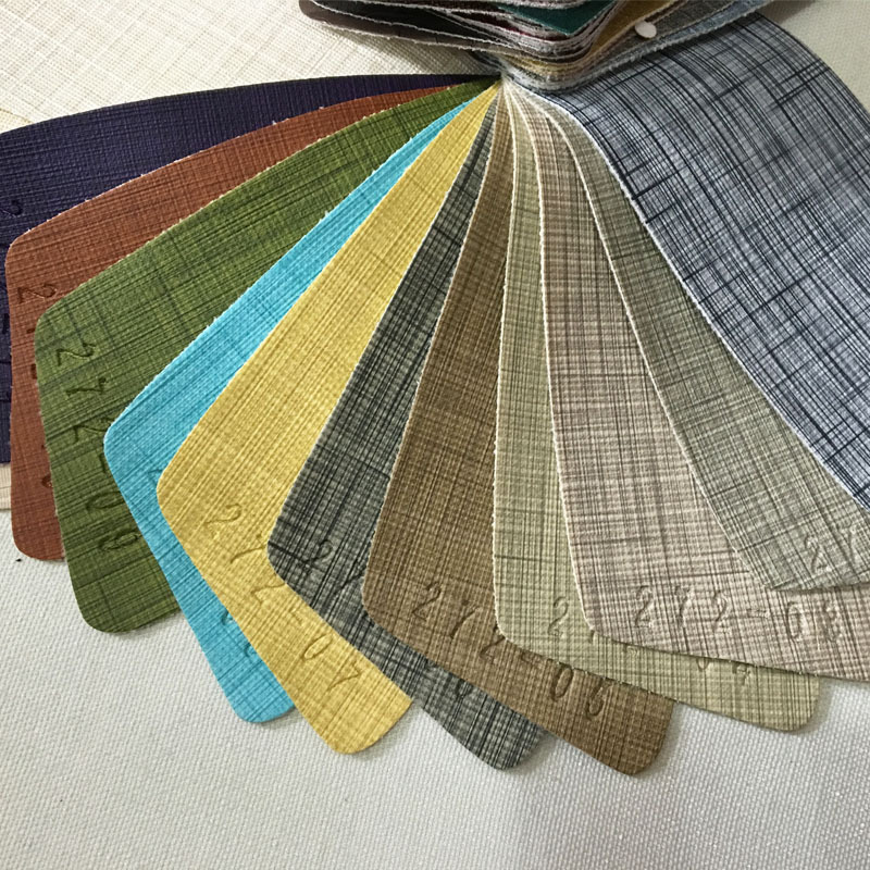 欧式压花仿布纹半PU革环保沙发革箱包汽车人造革软包装饰革面料