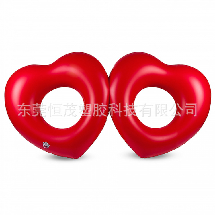 Inflatable swimming ring PVC heart shaped for adults