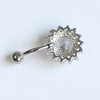 Foreign trade circular zircon Sun flower Navel Human puncture medical Stainless steel Belly Ring