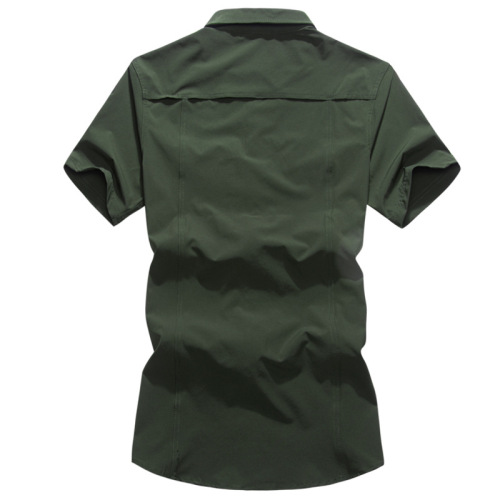 Outdoor elastic quick-drying shirt for men waterproof large size mountaineering clothing tactical military short-sleeved shirt trendy 102-1