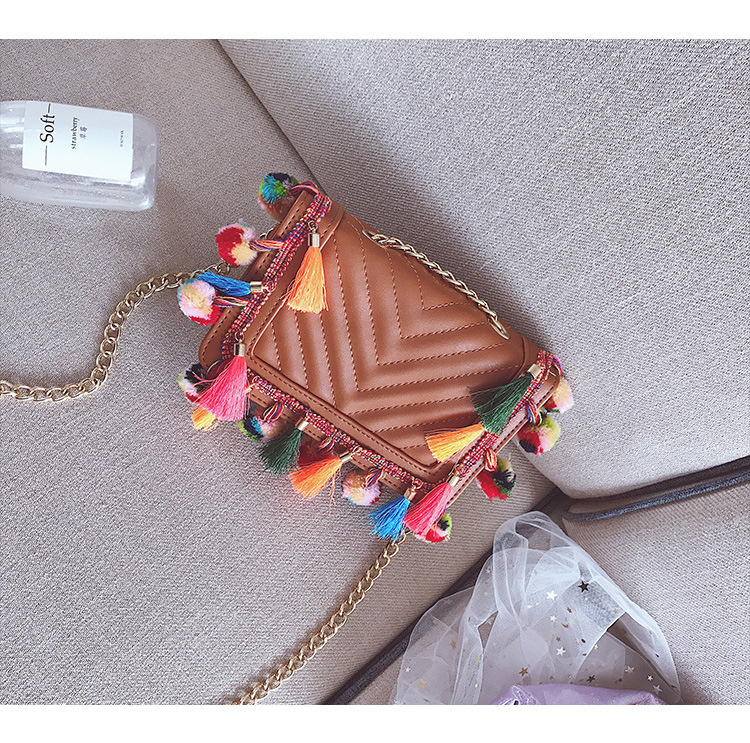 Korean version PUShoulder bag (Pink)NHPB0303-Pink
