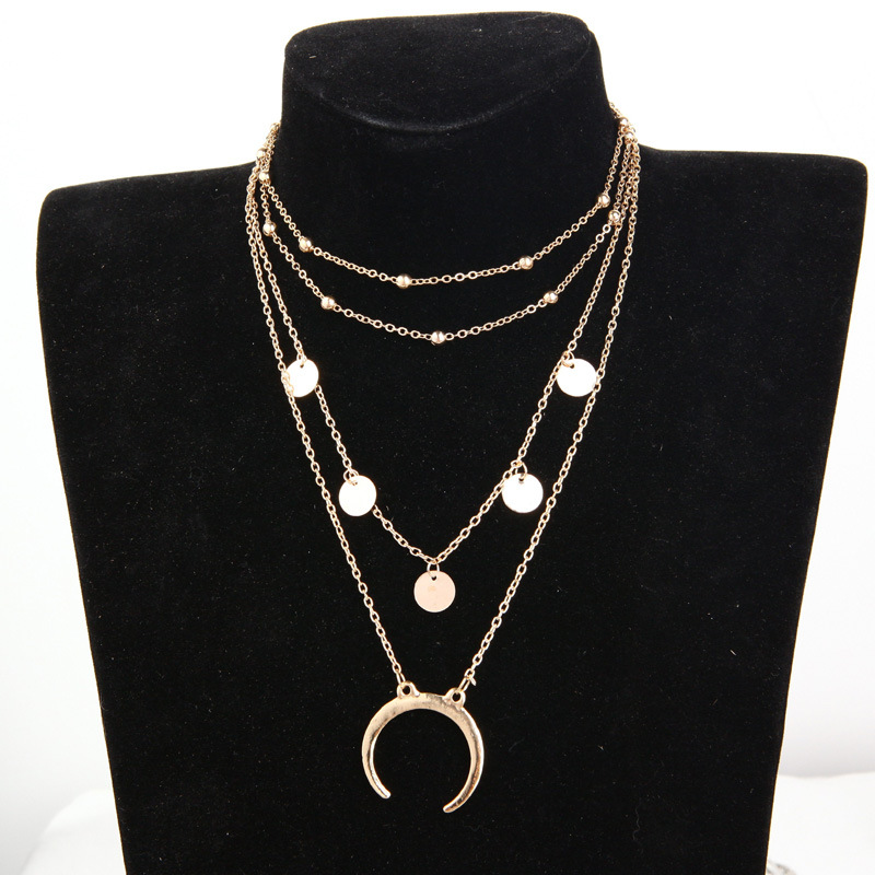 Choker Round Pendant Necklace