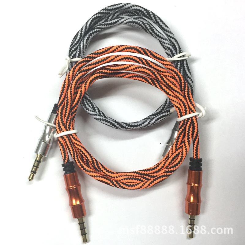 aluminium alloy weave Audio line Audio line 3.5mm Audio Cables mobile phone vehicle currency Connecting line
