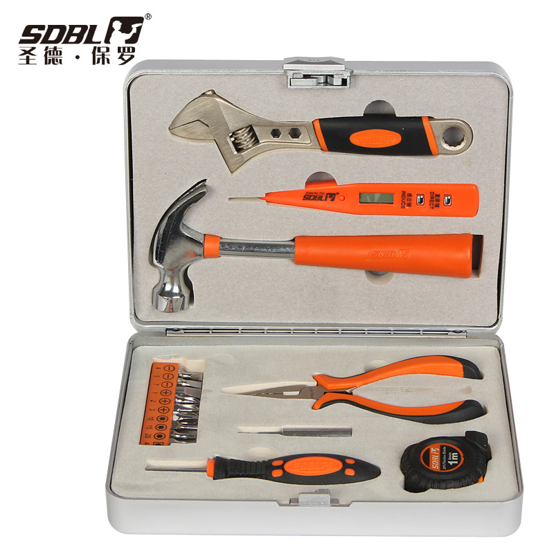 圣德保罗18件套迷你五金工具组合家用车用工具箱便携工具SD-027