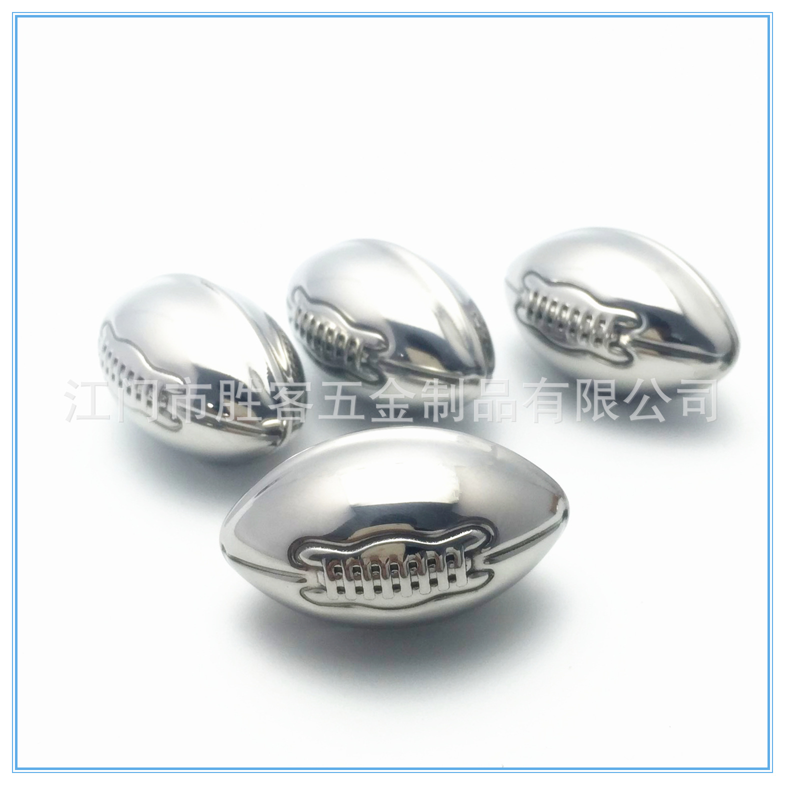 厂家直销304不锈钢冰粒冰酒石威士忌冰块创意酒具橄榄球冰粒