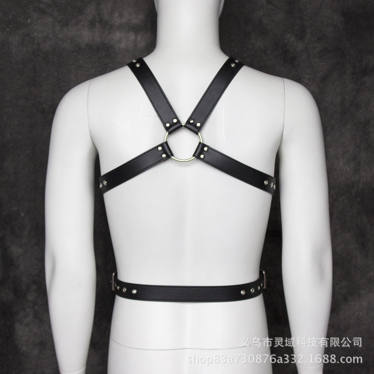 Fabricantes totalmente ajustable de los hombres principal uniforme de cuero gay soporte de hombro correa de pecho convexa pecho vinculante Correa vinculante juguetes sexuales image 5