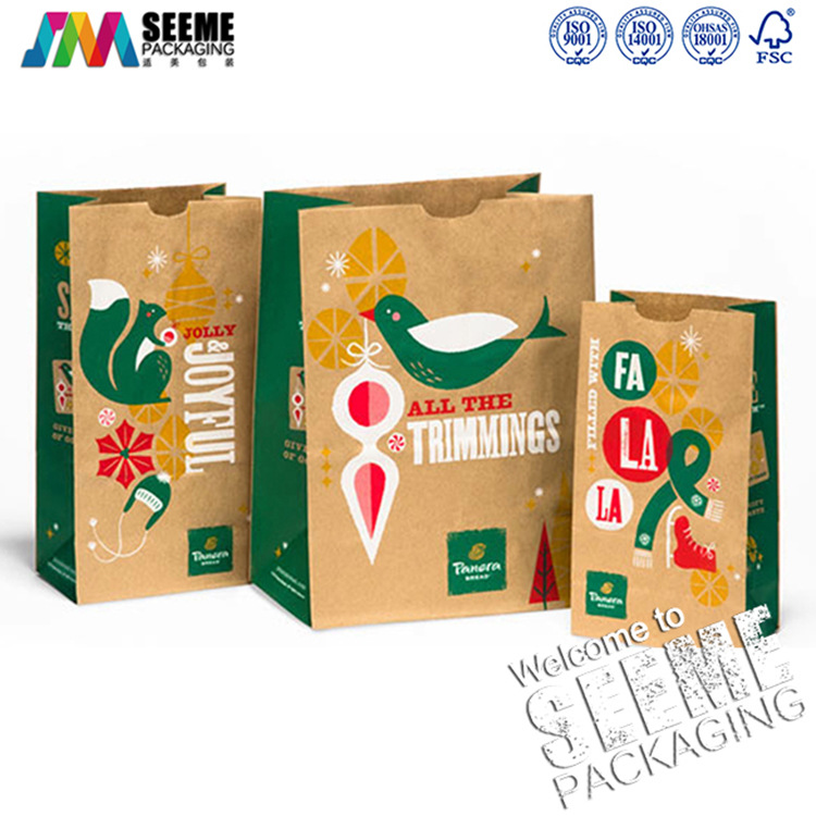 印刷包装厂家 定做圣诞专用手提袋  彩色手提袋 定做加工厂家