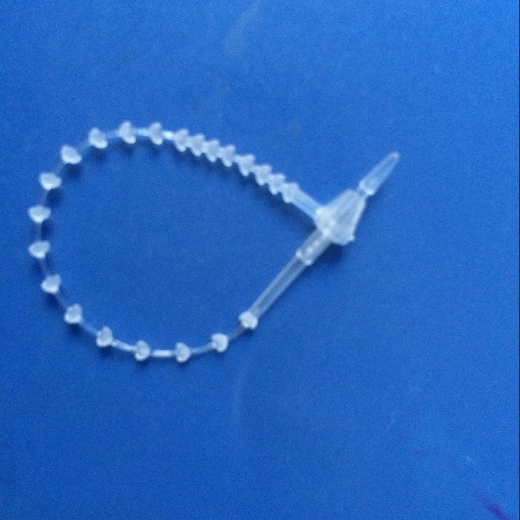 3寸三叉尖头白色子母扣  手穿针 珠带胶针 吊牌线 黑白色可选