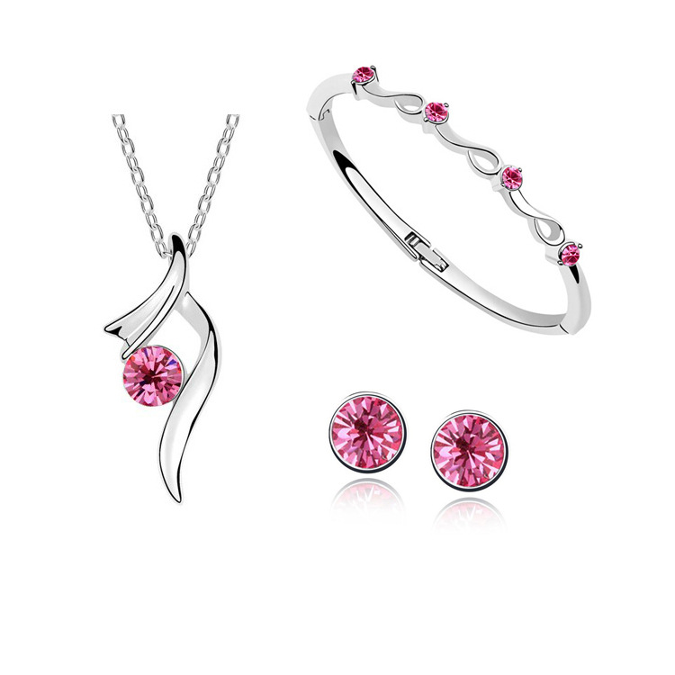 Vintage Style Color Block Alloy Plating Inlay Zircon Women's Jewelry Set display picture 2