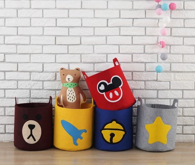 ins felt Storage basket children Toy Box Arrangement Laundry basket Laundry basket Debris basket Storage bucket fold
