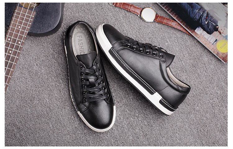 Men's Casual Solid Color Round Toe Skate Shoes display picture 2