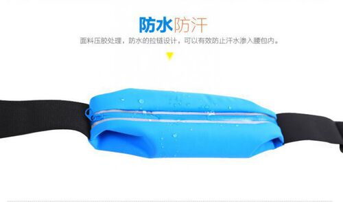 New sports waterproof mountaineering fitness running sports waist bag with visible transparent window reflective multifunctional waist bag