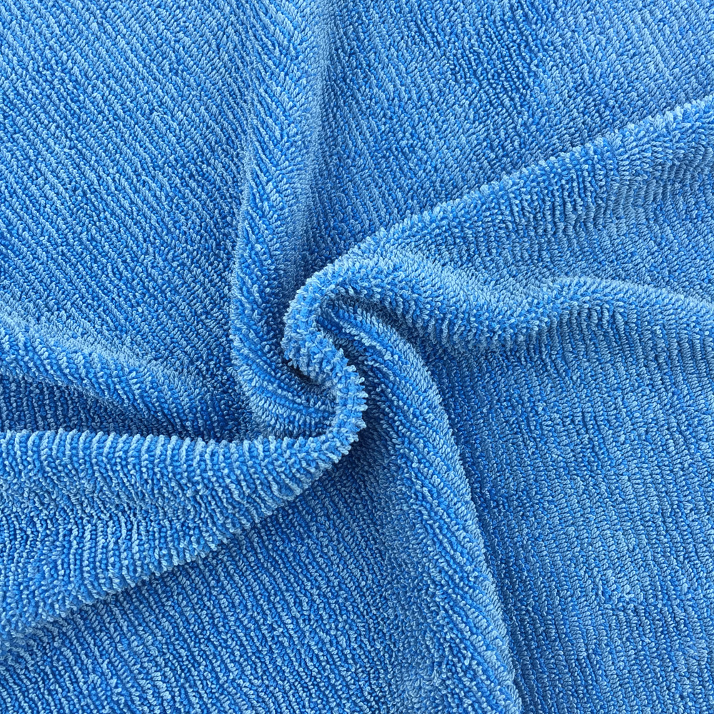 厂家直销小辫子布 供应超细纤维经编小辫子加捻布 拖把布清洁面料