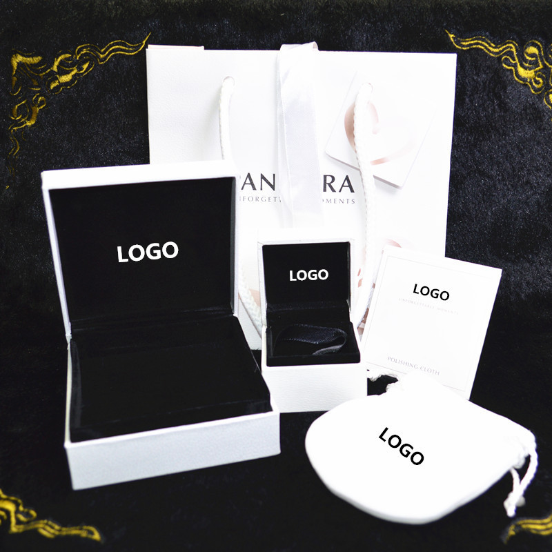 潘手链项链包装盒戒指指环包装盒精美白色多拉首饰饰品方盒|ru