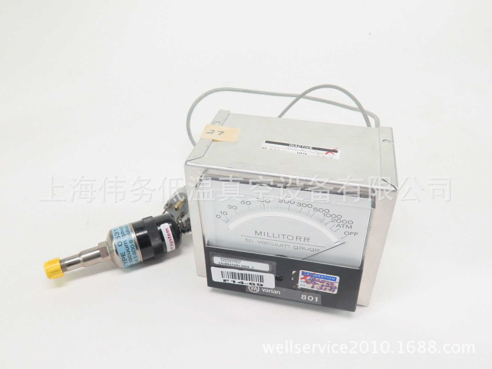 Varian 801 TC Gauge controller w/ Varian 0531 F2739-301