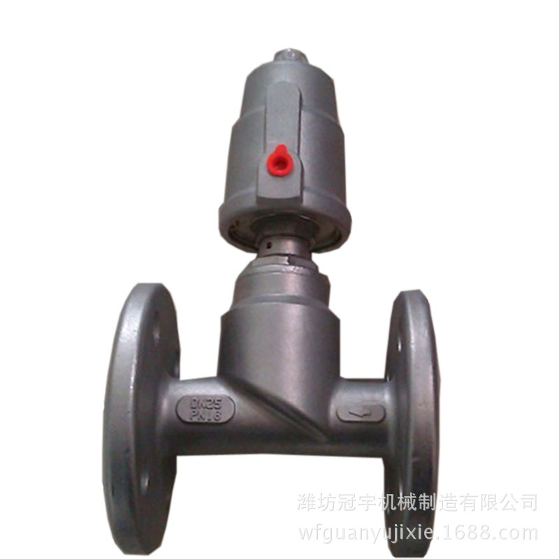 厂家新品不锈钢304材质 直角法兰式 零泄漏耐温气动角座阀