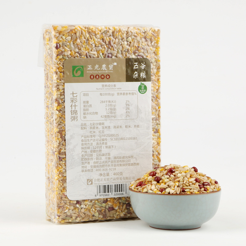 正光农贸五谷杂粮八宝粥原料七彩粥460克oem代加工贴牌厂家直销|ms