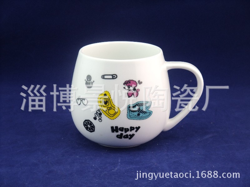 烤花强化瓷奶杯1