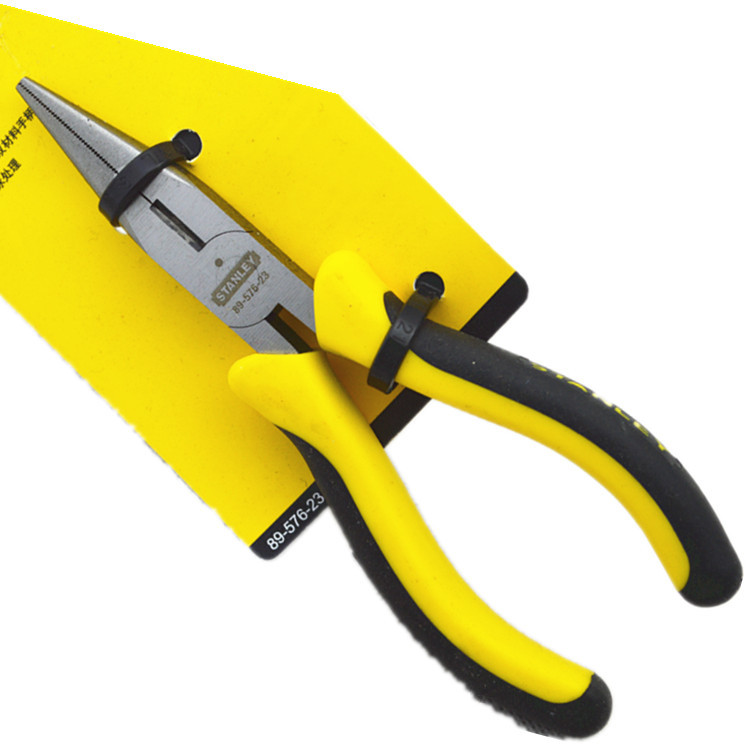 史丹利 德式加硬尖嘴钳6寸 铬钒钢尖咀钳子 有牙尖嘴钳89-576-23