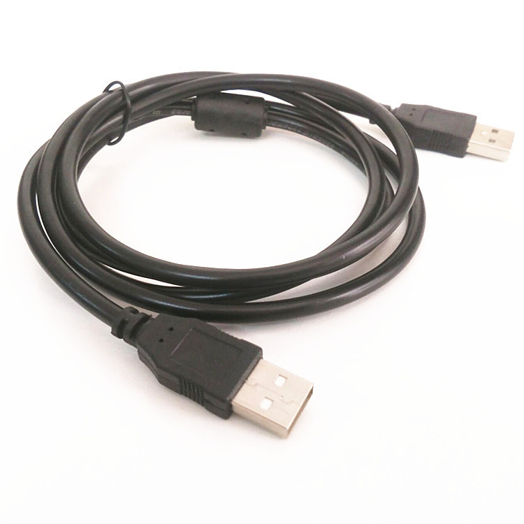 厂家直销 USB数据线 2.0版 USB公对公数据线 硬盘传输数据线1.5米