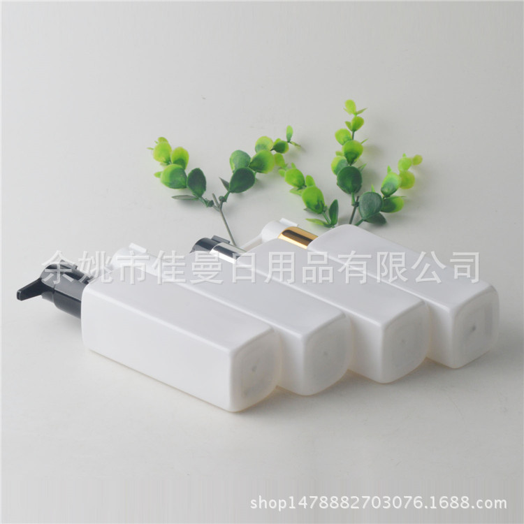 新品250ml毫升白色瓶PET塑料空瓶乳液包装瓶长嘴大泵头瓶方形瓶子