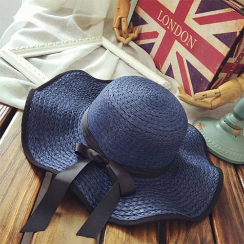 Chapeau De Paille De Protection Solaire Bowknot Coréen display picture 6