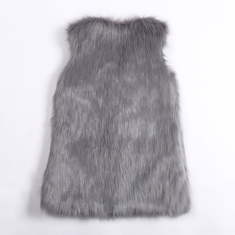 Winter Medium And Long Imitation Fox Fur Grass Vest Warm Vest Female Vest Jacket