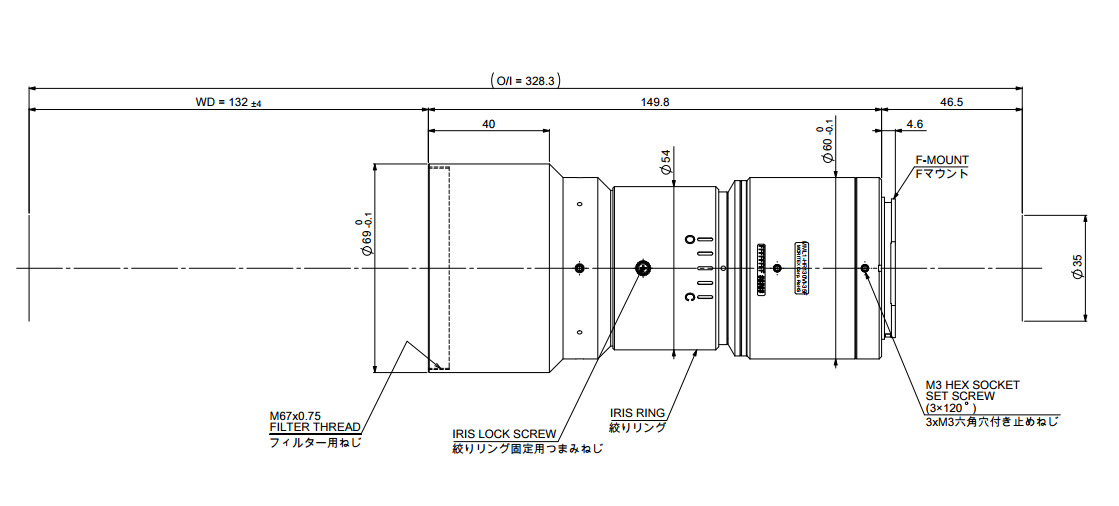 MORITEX茉丽特大靶面高清镜头 MML1-HR130VI-35F工业镜头