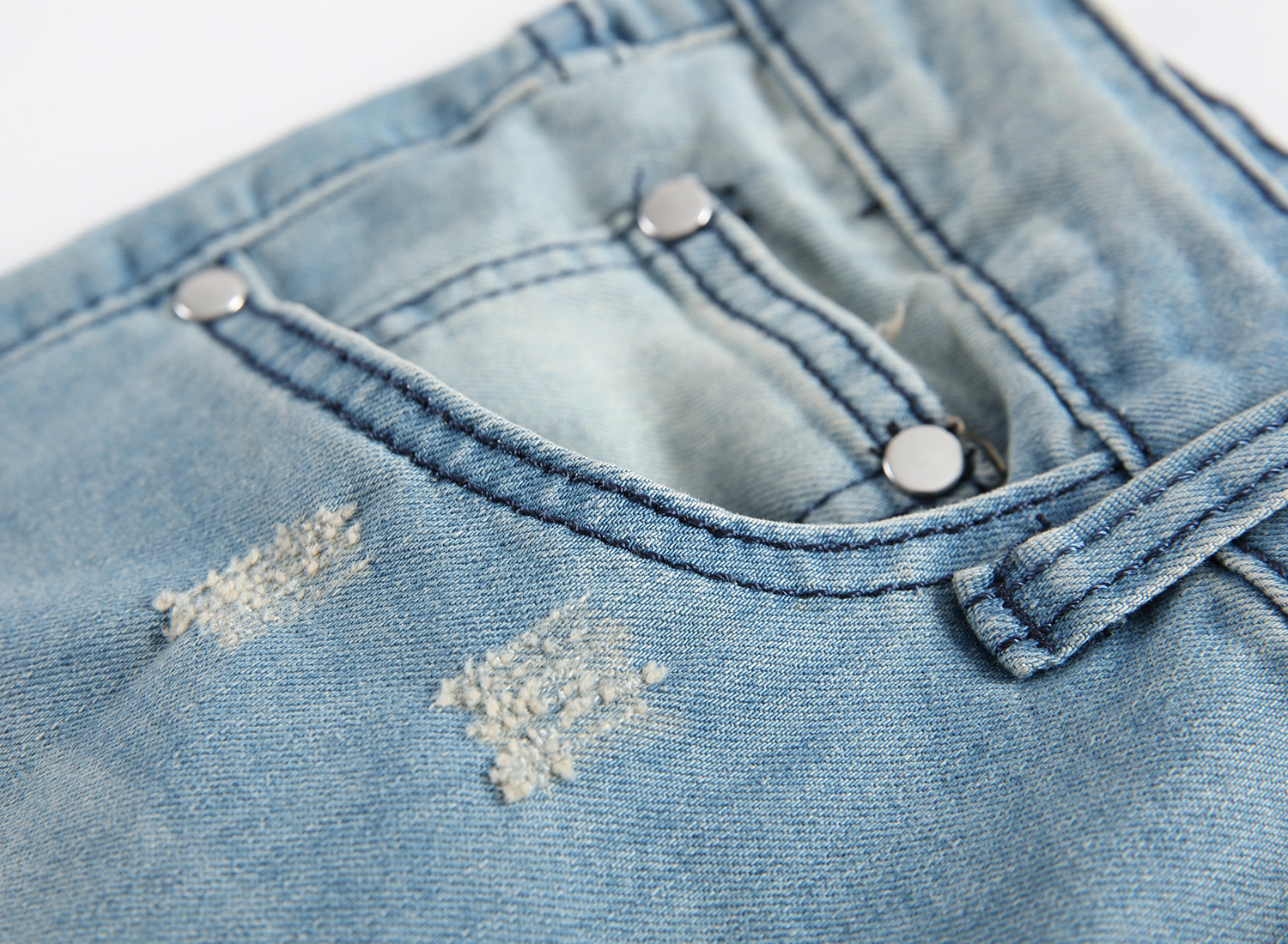 Herren Skinny Jeans Mit Waschung Und Destroyed Effekten_voghion.com