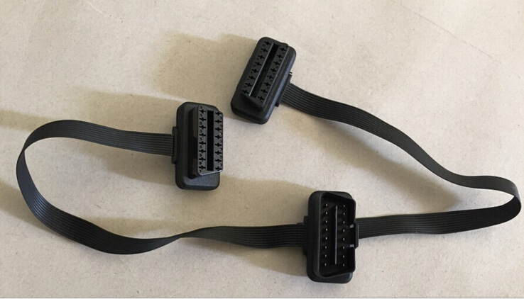 厂家直销 超薄 便携 耐用 OBD 公母连接线