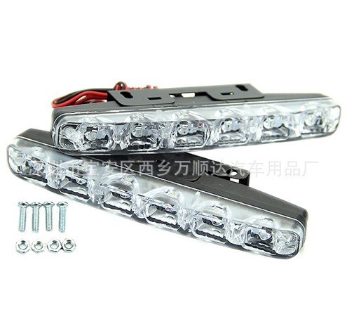 automobile LED Daytime lamp 6led currency Small fish Running Lights waterproof High brightness Running Lights Factory wholesale