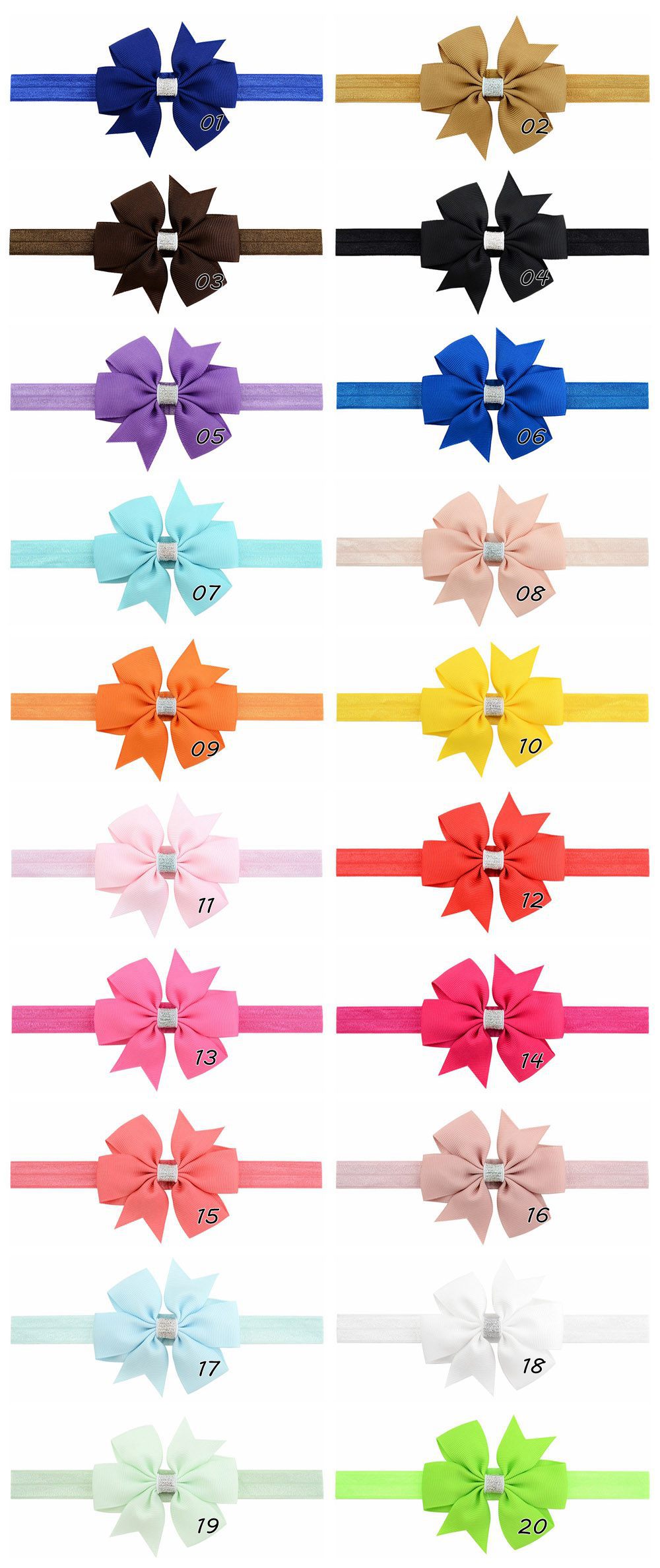 New Fashion Satin Ribbon Bow Hairband Set display picture 1