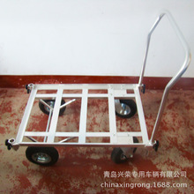 烟台厂家直供物流平板车 物流工具车铝制手推车四轮小推车
