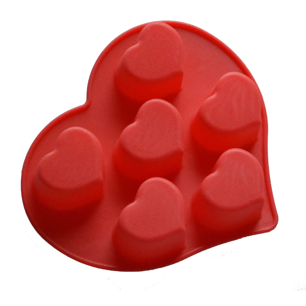 Microwave oven, silicone baking sheet 6 -hole love cake mold DIY handmade soap, fructic moon cake mold